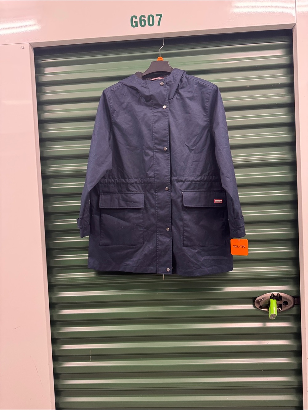 Hunter Navy Hooded Trench Parka